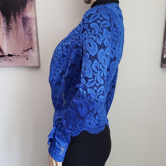 🌺HP🌺Floral Laced Zipper Jacket - Picture 4 of 5